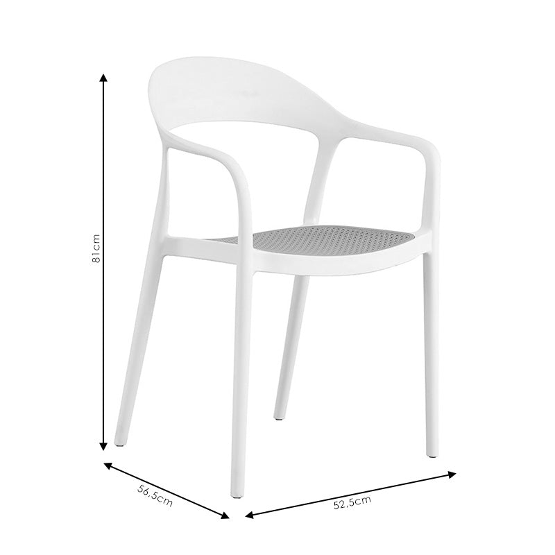 Πολυθρόνα Κήπου Πλαστική Μαύρη/Μπεζ 53x57x81