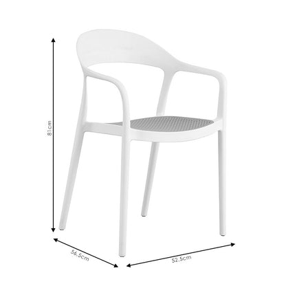 Πολυθρόνα Κήπου Πλαστική Μαύρη/Μπεζ 53x57x81