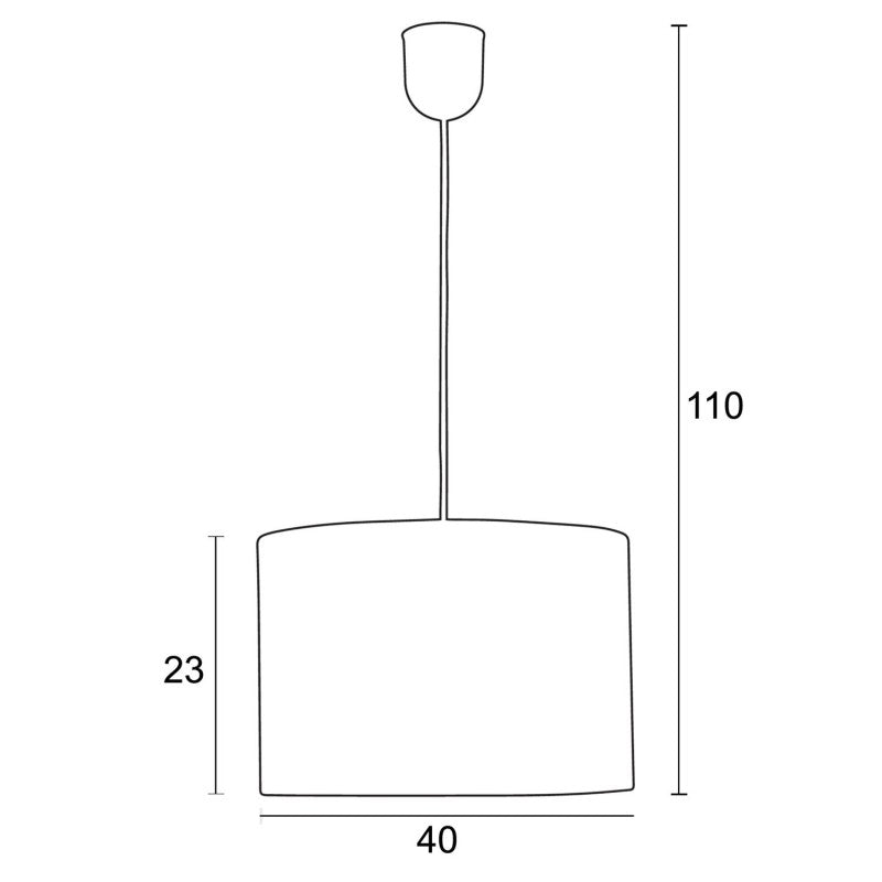 Φωτιστικό Οροφής Υφασμάτινο Γκρι/Λευκό 40x40x23