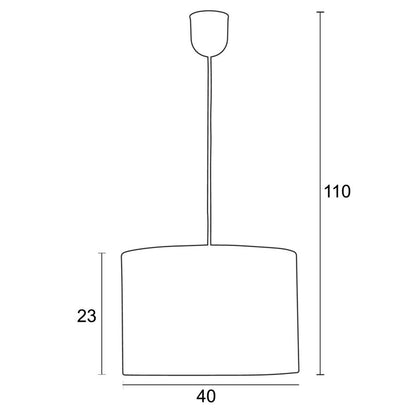 Φωτιστικό Οροφής Υφασμάτινο Γκρι/Λευκό 40x40x23