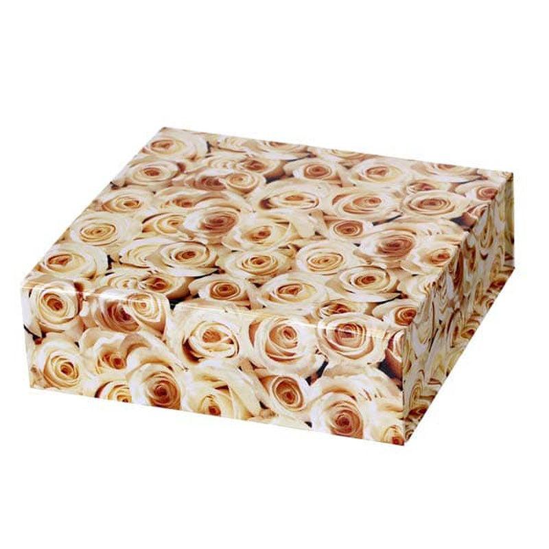 JK Home Κουτί 'Τριαντάφυλλα' Χάρτινο Μπεζ 43010
