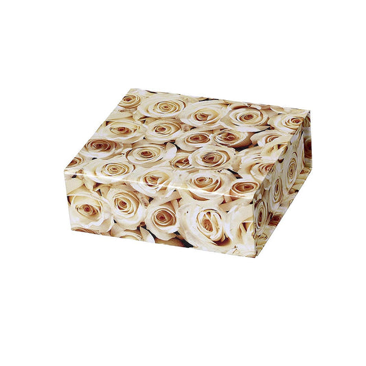 JK Home Κουτί 'Τριαντάφυλλα' Χάρτινο Μπεζ 43014
