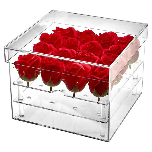JK Home Κουτί για Λουλούδια Plexiglass Διάφανο 56484