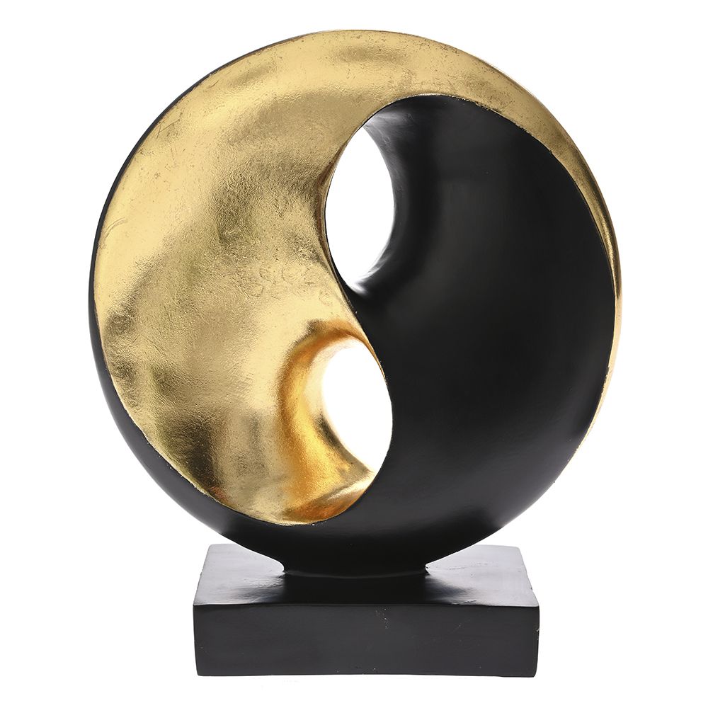 Iliadis Επιτραπέζιο Διακοσμητικό 'Yin-Yang' Πολυρεσίνης Μαύρο/Χρυσό 77750