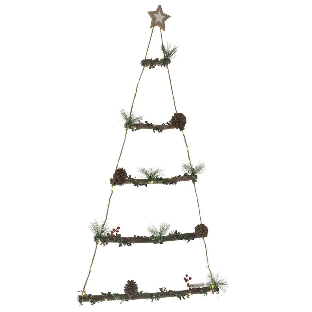 Iliadis Χριστουγεννιάτικο Δέντρο με Φως Κρεμαστό Ξύλινο Φυσικό 79668