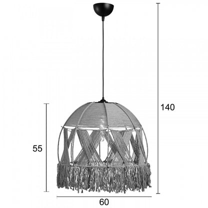 Φωτιστικό Οροφής Σχοινί Φυσικό 60x60x55