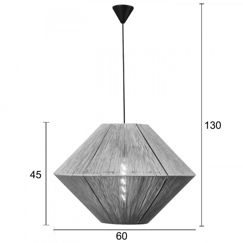 Φωτιστικό Οροφής Σχοινί Φυσικό 60x60x45