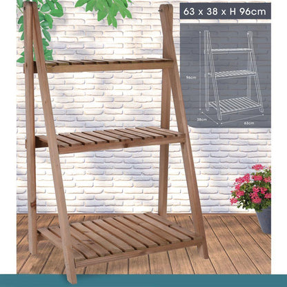 Ανθοστήλη Ξύλινη Φυσική 63x38x96