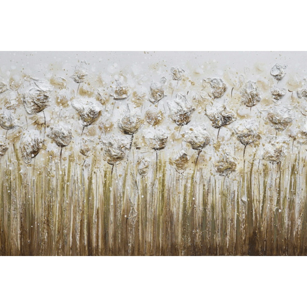 Karvounis Πίνακας 'Λουλούδια' Καμβάς Λευκός/Καφέ BD19B258AB-2