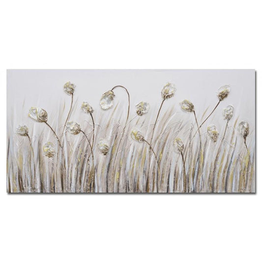 Karvounis Πίνακας 'Λουλούδια' Καμβάς Λευκός/Χρυσός BD19B619A-1
