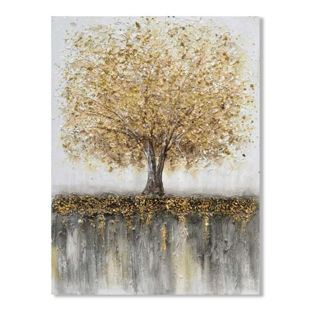Karvounis Πίνακας 'Δέντρο' Καμβάς Γκρι/Χρυσός BD20B397B-1A