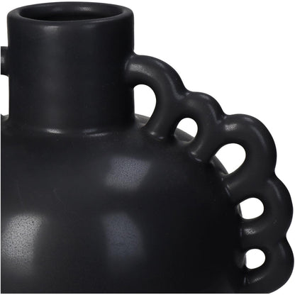 Βάζο Κεραμικό Μαύρο 17x14x21