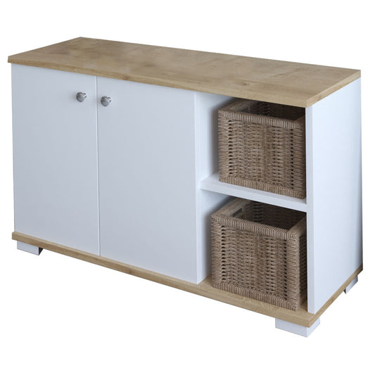 Έπιπλο Εισόδου Deril Λευκό-Sonoma 90x33x52.5