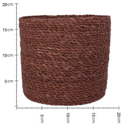 Καλάθι Almond Seagrass 20x20x18 Σετ 3 Τμχ