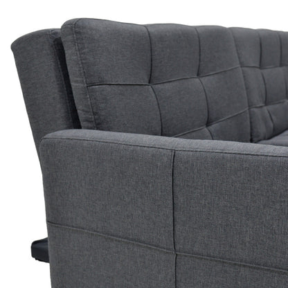 Καναπές Κρεβάτι Τριθέσιος Υφασμάτινος Ανθρακί 198x87x76