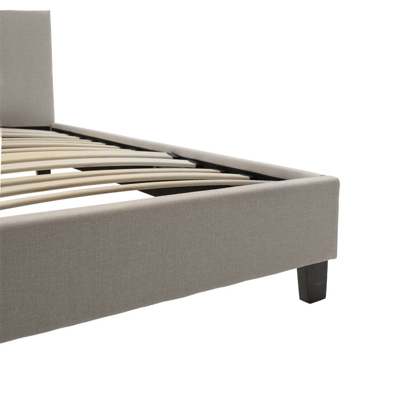 Κρεβάτι Μονό Υφασμάτινο Εκρού 107x213x88