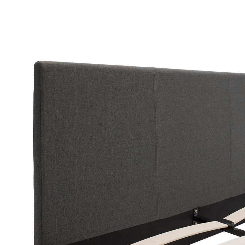 Κρεβάτι Nevil Διπλό 150x200 με Ύφασμα Χρώμα Ανθρακί