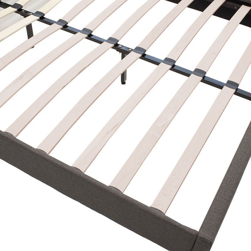Κρεβάτι Nevil Διπλό 150x200 με Ύφασμα Χρώμα Ανθρακί