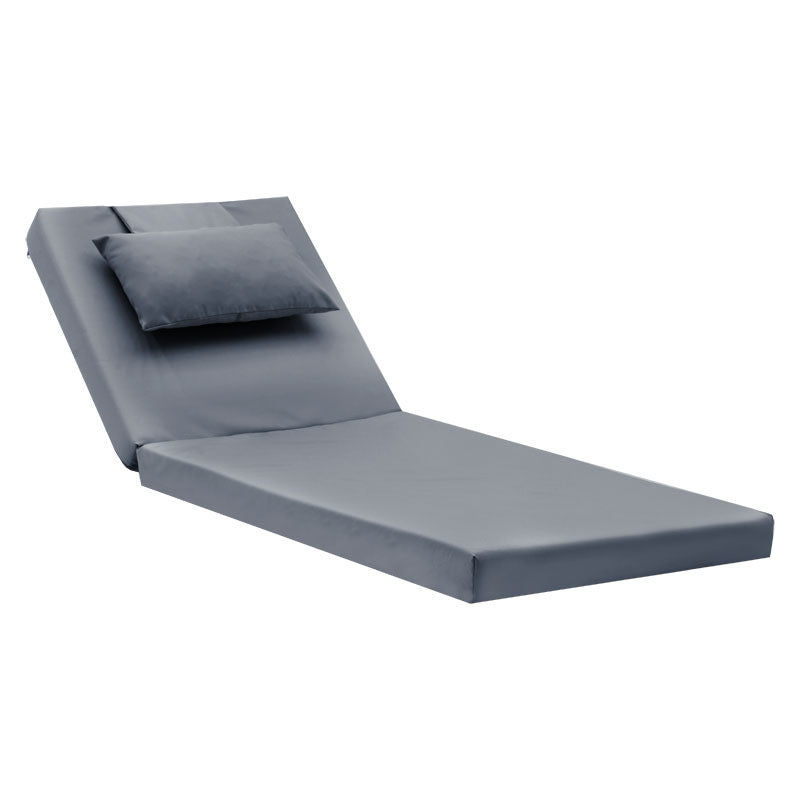 Μαξιλάρι Ξαπλώστρας Υφασμάτινο Γκρι 185x60x10