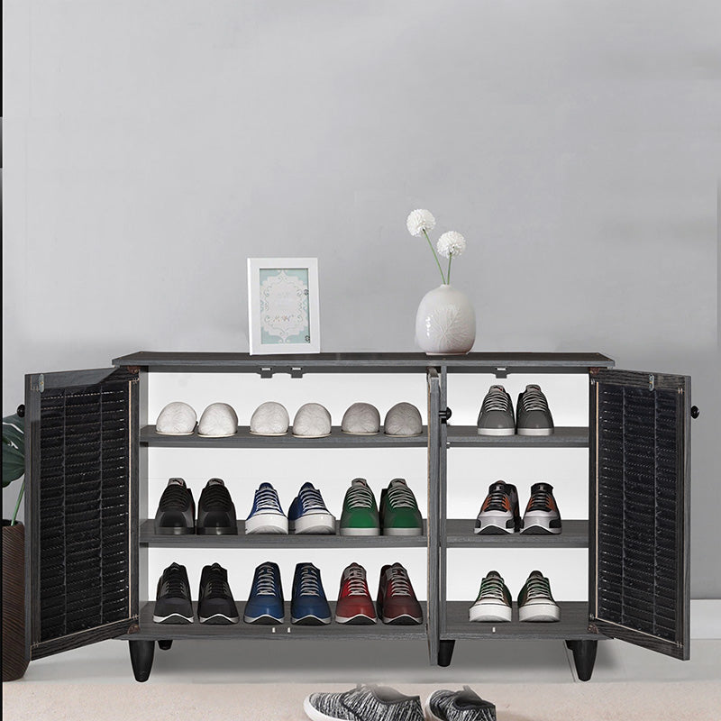 Παπουτσοθήκη 12 Ζευγών Ξύλινη Αντικέ Wenge 105x35x66