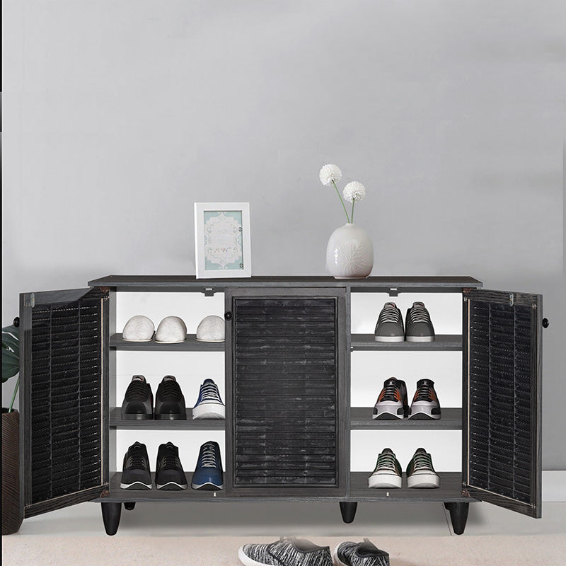 Παπουτσοθήκη 12 Ζευγών Ξύλινη Αντικέ Wenge 105x35x66