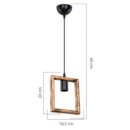 Φωτιστικό Οροφής Μονόφωτο Isolate Ε27 Καρυδί 18.5x3X66