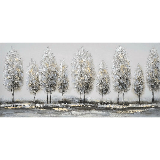Πίνακας 'Δέντρα' Καμβάς Λευκός/Γκρι 150x3x70