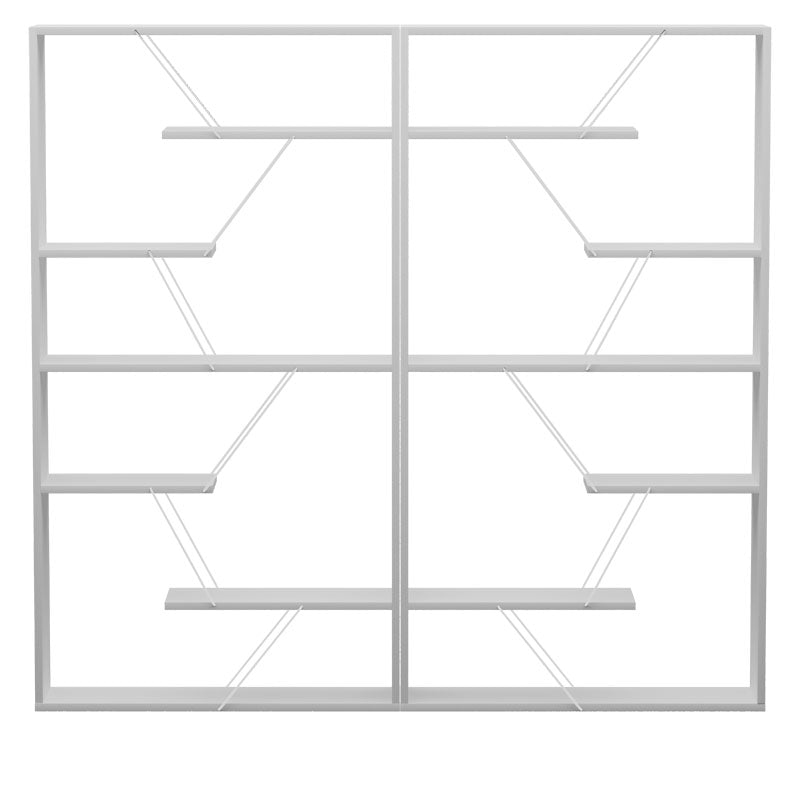 Ραφιέρα Ξύλινη/Μεταλλική Γκρι/Λευκή 168x24x157