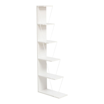 Ραφιέρα Ξύλινη/Μεταλλική Λευκή 50x22x150
