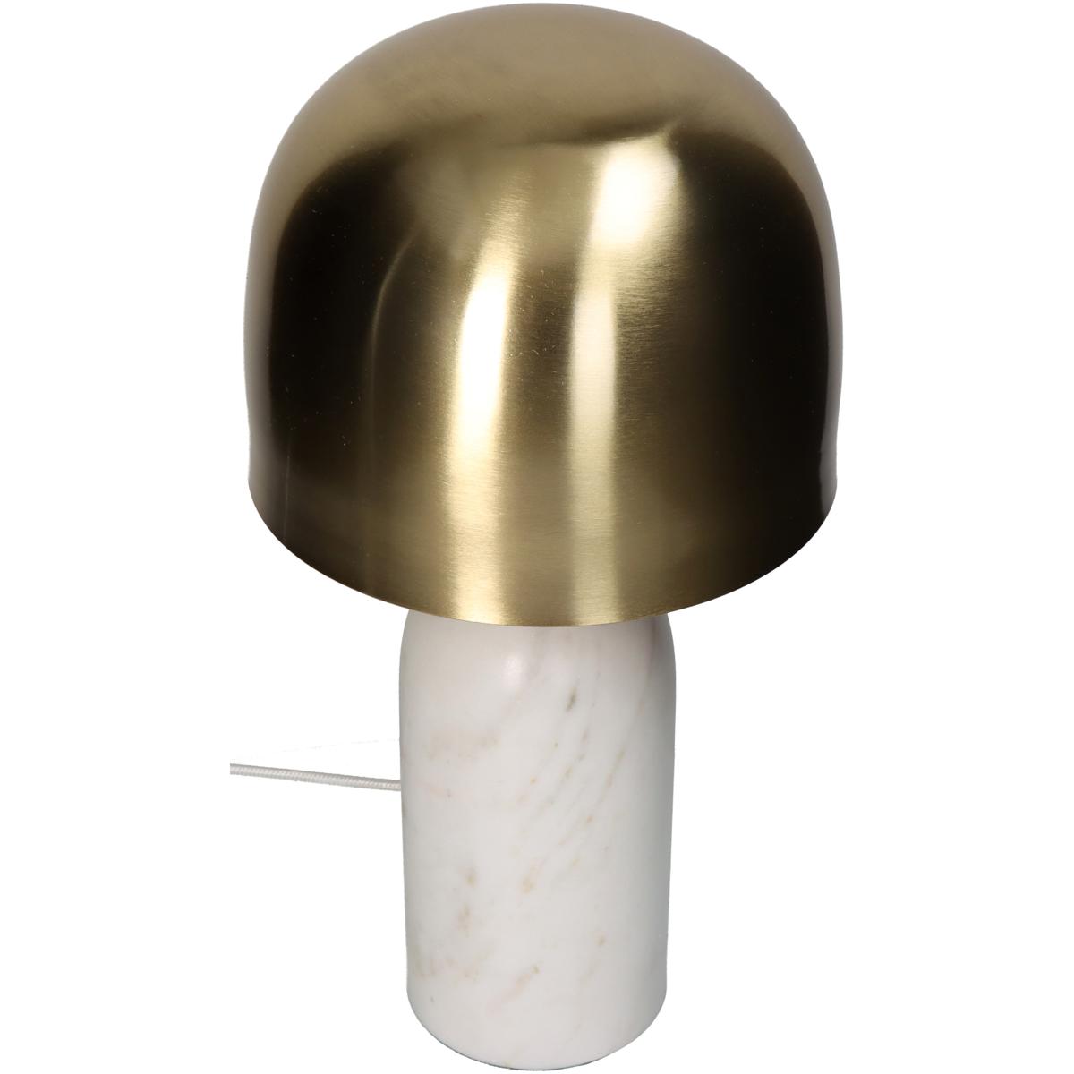 ArteLibre Επιτραπέζιο Φωτιστικό Μαρμάρινο/Μεταλλικό Λευκό/Χρυσό 05150444
