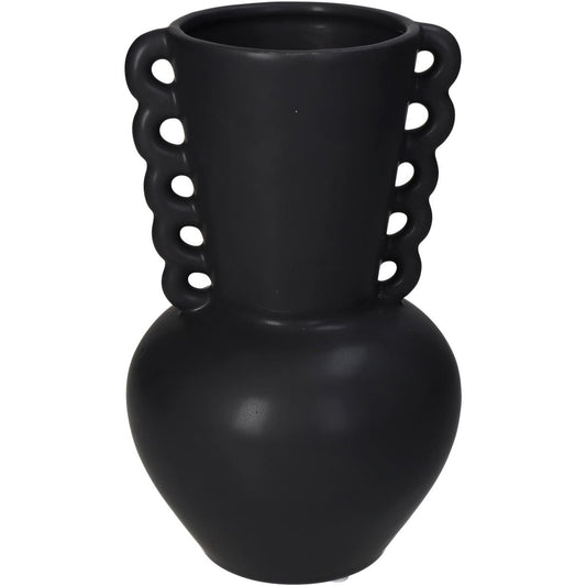 Βάζο Κεραμικό Μαύρο 14x14x22
