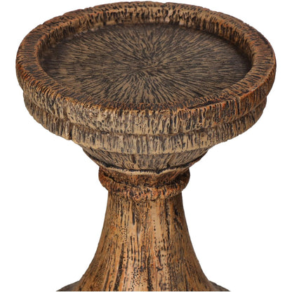 Κηροπήγιο Πολυρεσίνης Αντικέ Καφέ 10x10x37