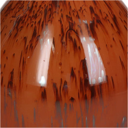 Βάζο Γυάλινο Κόκκινο/Διάφανο 16x16x25