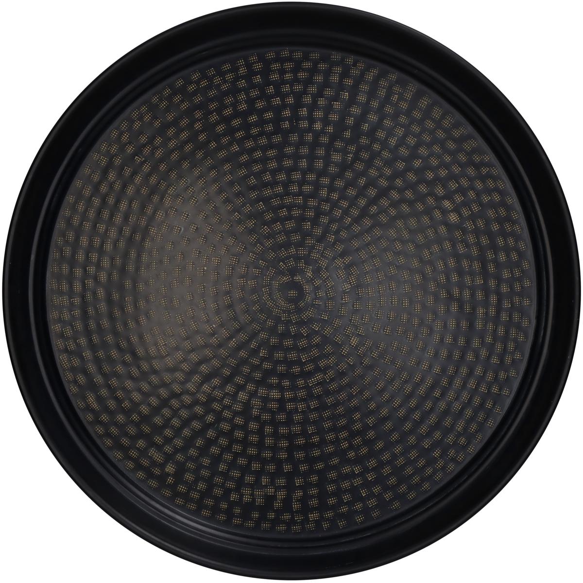 Δίσκος Στρογγυλός Αλουμινένιος Μαύρος/Χρυσός 46x46x5