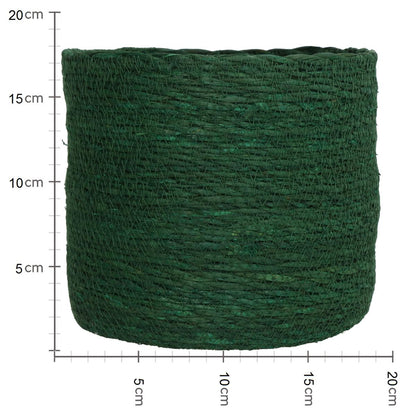 Καλάθι Πράσινο Seagrass 20x20x18cm Σετ 3Τμχ