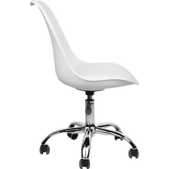 ArteLibre Καρέκλα Γραφείου Πλαστική/Δερματίνης Λευκή 14230020