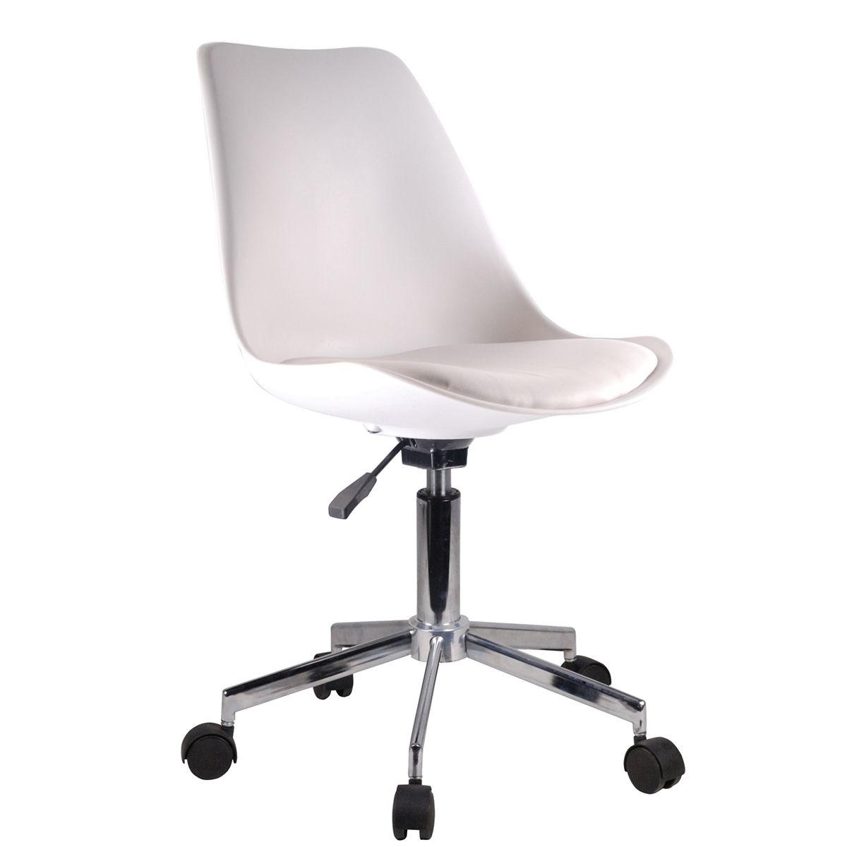 ArteLibre Καρέκλα Γραφείου Πλαστική/Δερματίνης Λευκή 14230020