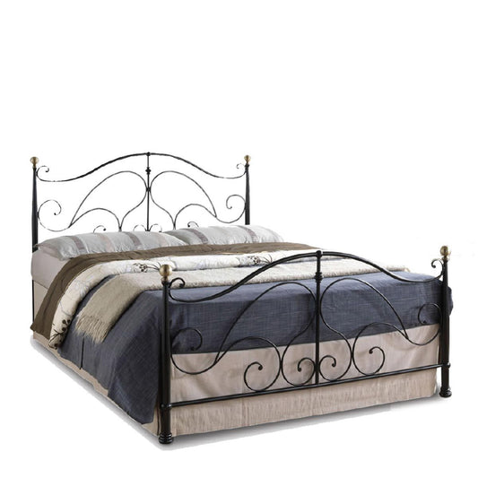 ArteLibre Κρεβάτι Διπλό Μεταλλικό Μαύρο/Μπρονζέ 14250006