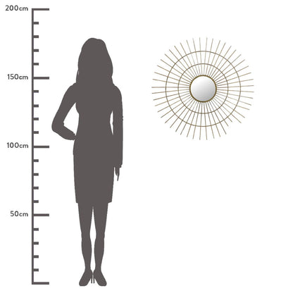 Καθρέπτης Χρυσό Μέταλλο 77x3x77