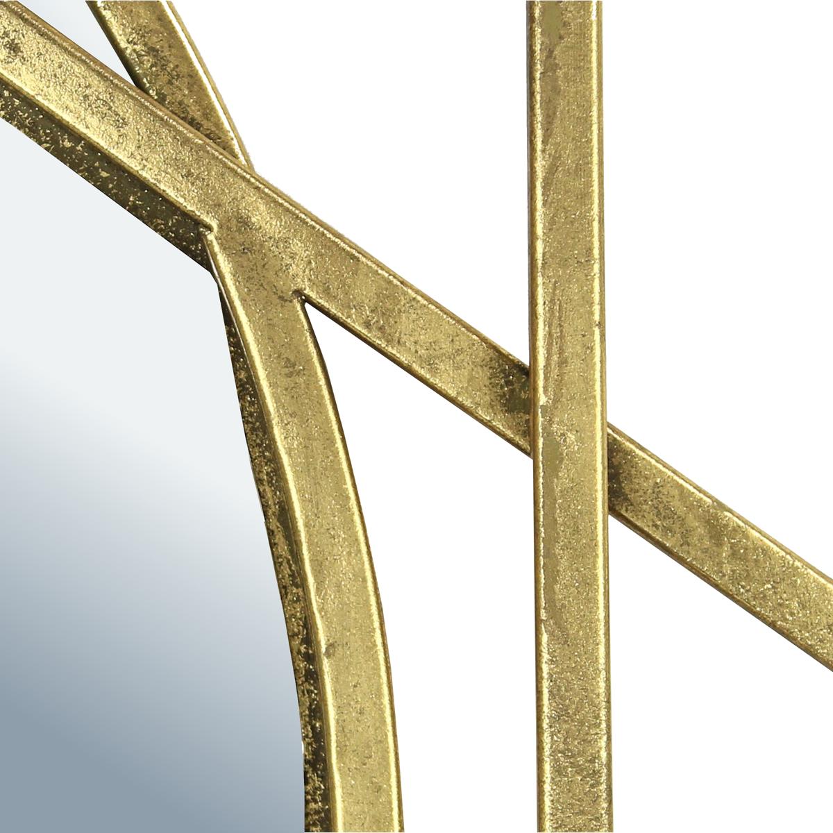 ArteLibre Καθρέπτης Τοίχου Μεταλλικός Αντικέ Χρυσός 05151633
