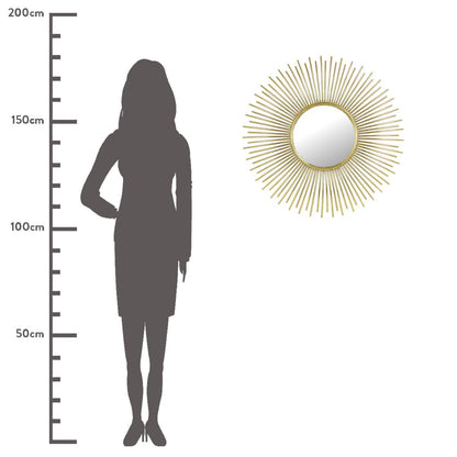 Καθρέπτης Χρυσό Μέταλλο 75.5x3.5x75.5