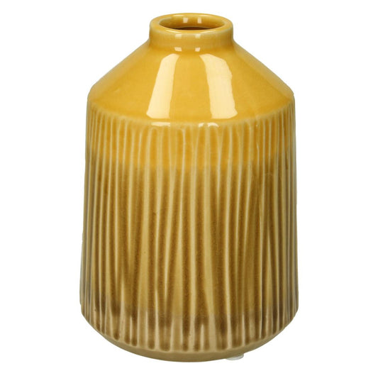 ArteLibre Βάζο Κεραμικό Κίτρινο/Καφέ 05152213