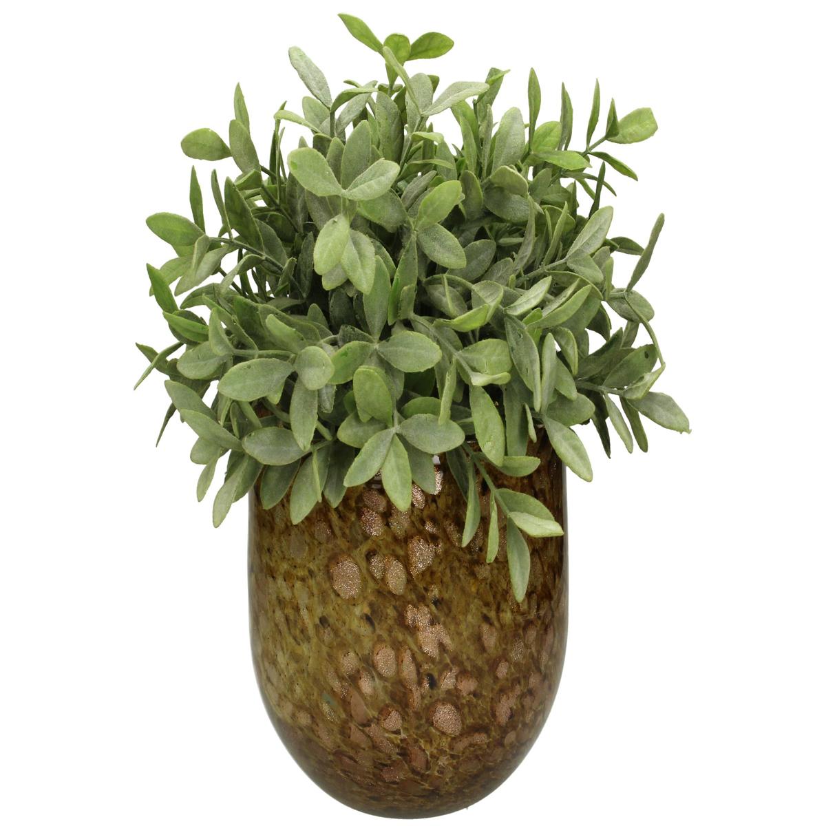 Βάζο Καφέ Γυαλί 18x18x17.5