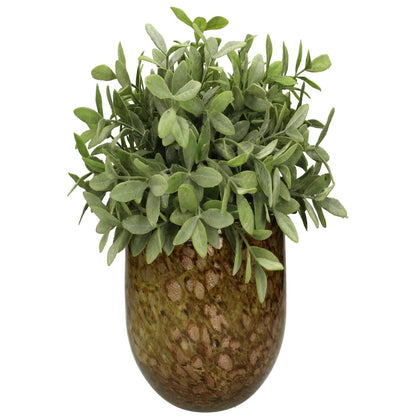 Βάζο Καφέ Γυαλί 18x18x17.5