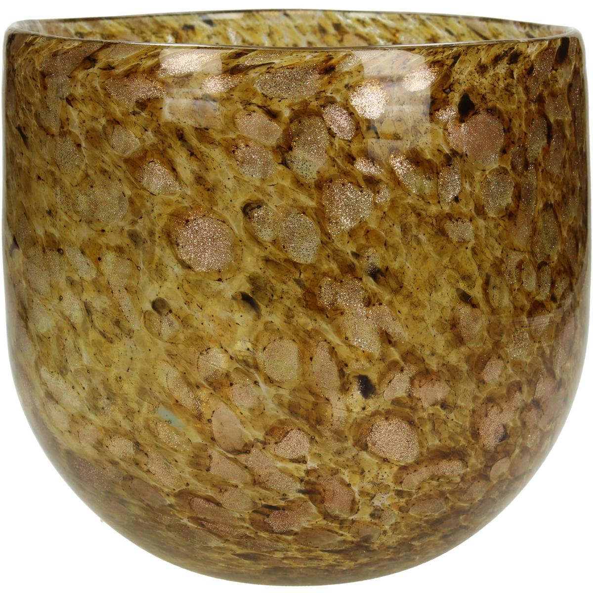 Βάζο Καφέ Γυαλί 18x18x17.5