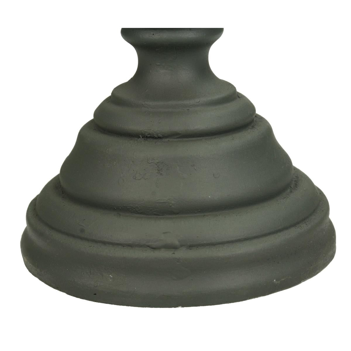 Κηροπήγιο Πολυρεσίνης Αντικέ Γκρι 15x15x55