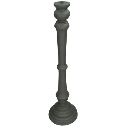 Κηροπήγιο Πολυρεσίνης Αντικέ Γκρι 15x15x55