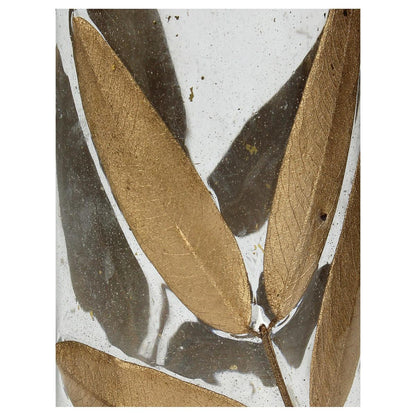 ArteLibre Κηροπήγιο 'Φύλλα' Γυάλινο Διάφανο/Χρυσό 05153792