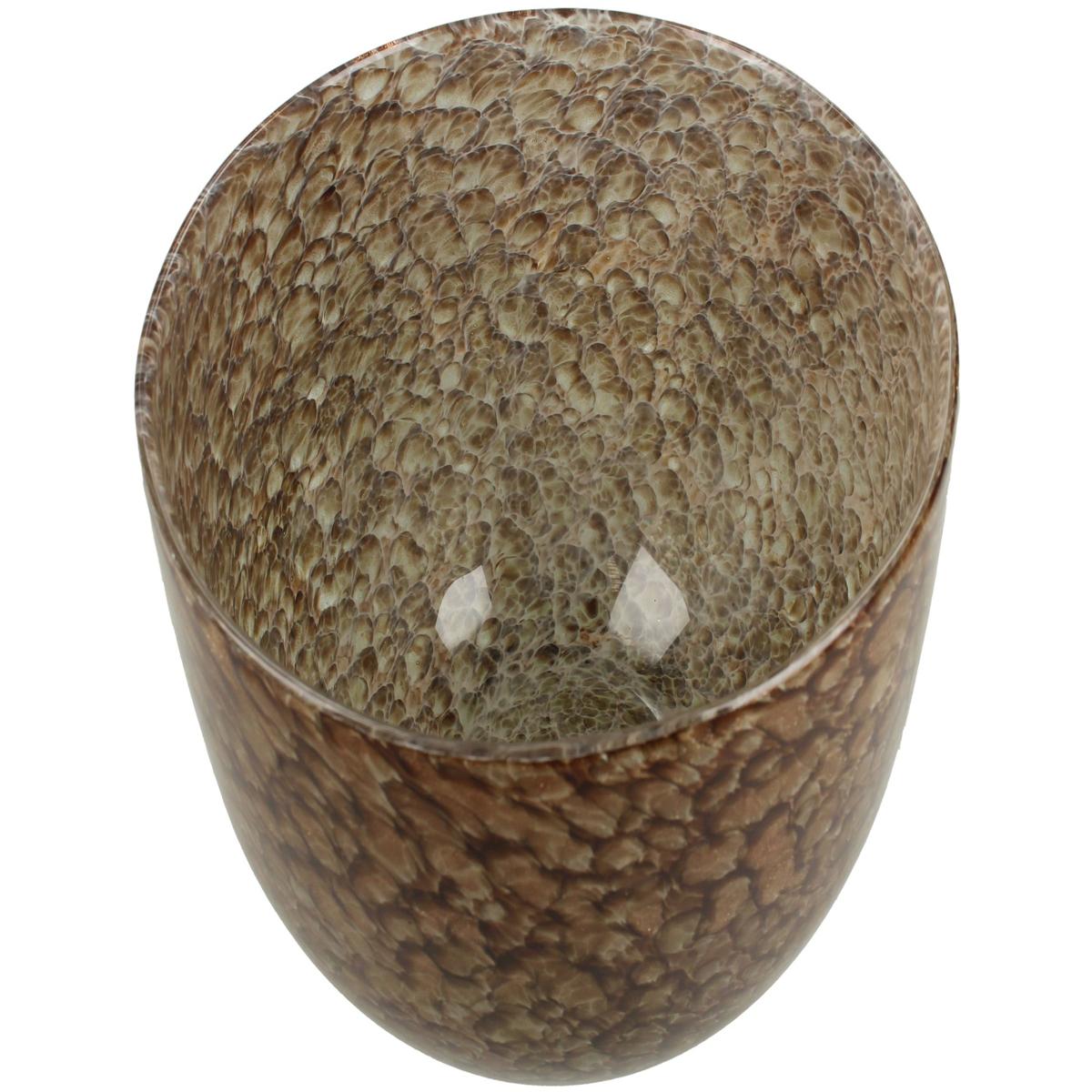 Βάζο Καφέ Γυαλί 18x18x17.5