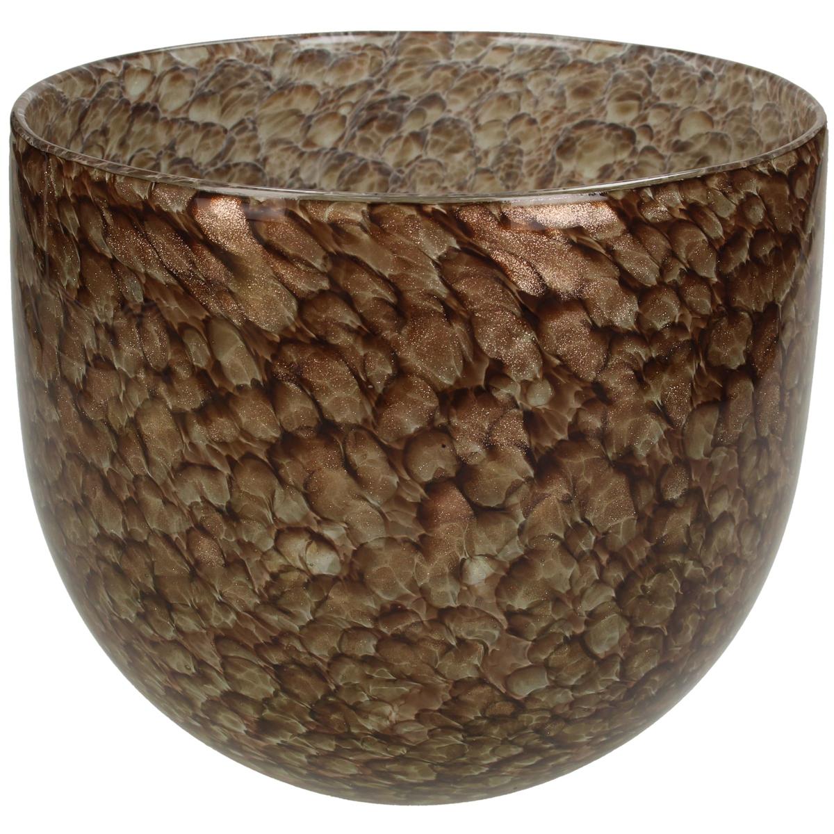 Βάζο Καφέ Γυαλί 18x18x17.5